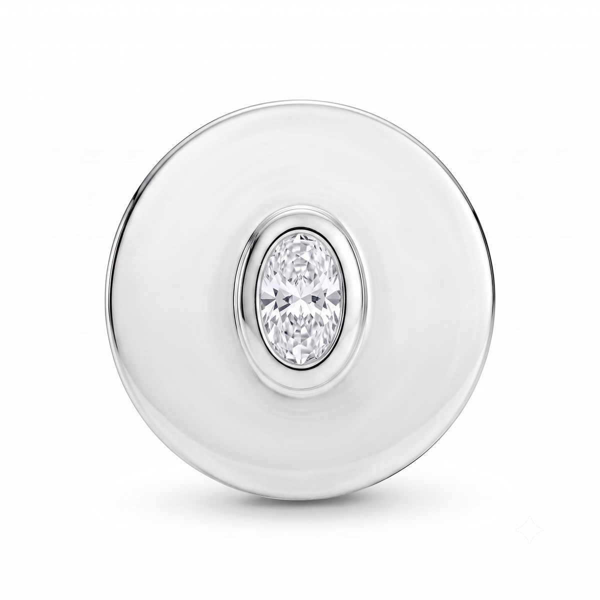 Solitaire Oval Charm