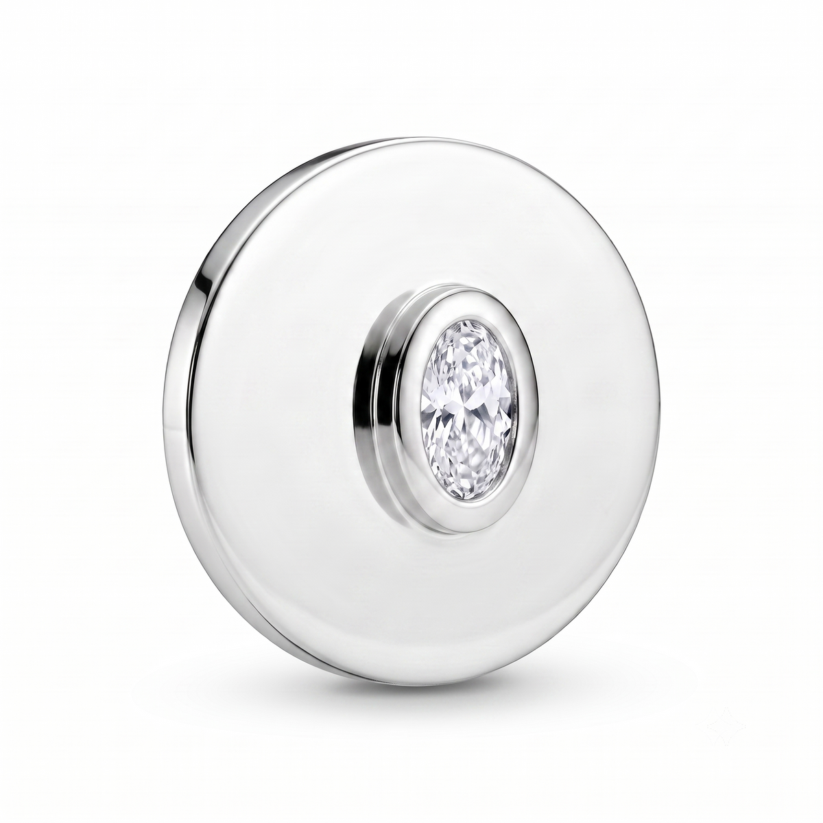 Solitaire Oval Charm