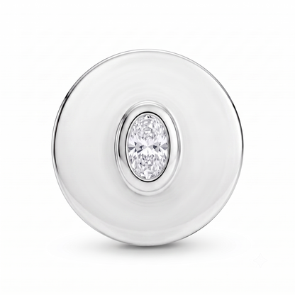 Solitaire Oval Charm