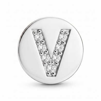 Letter V Charm
